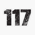 117 - Black - Distressed - Small