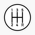 5 Speed Manual Transmission Logo 2 (Black)