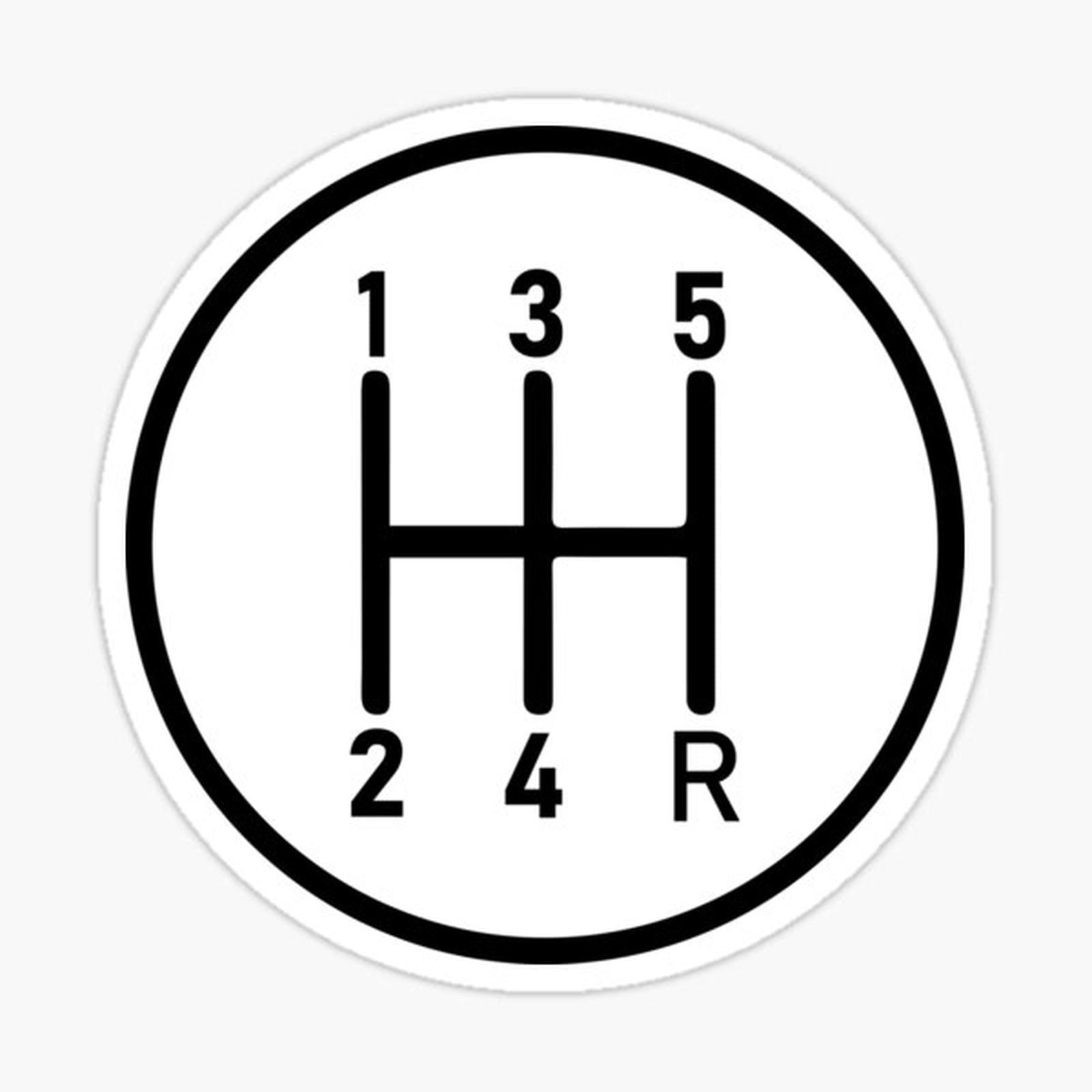 5 Speed Manual Transmission Logo 2 (Black)