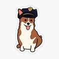 Cheddar with Police Hat