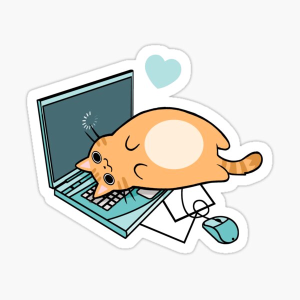 Cute Laptop Cat