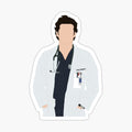 Derek Shepard in doctors coat
