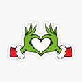 Grinch Heart Hand