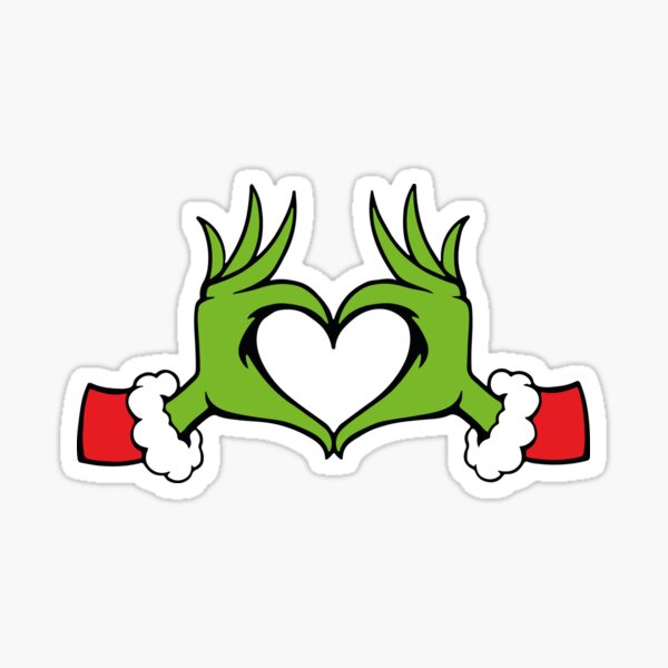 Grinch Heart Hand
