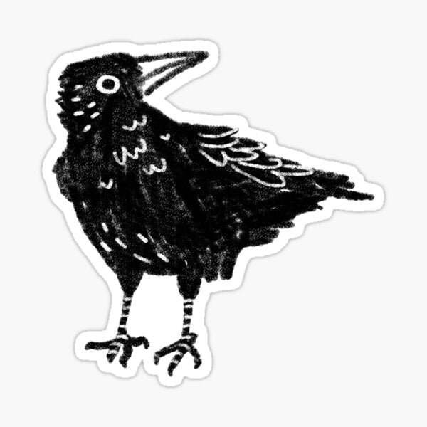 Minimalistic Crow Doodle
