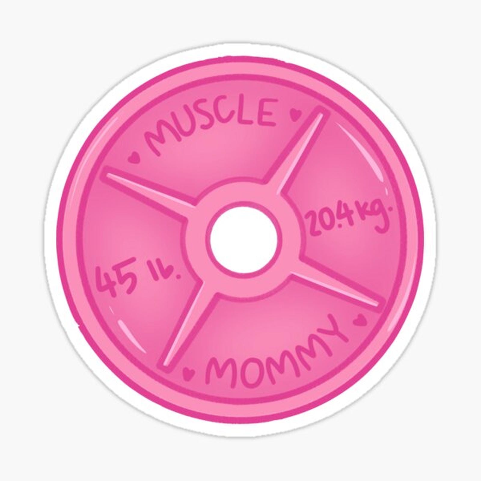 MuscleMommyPinkPlate