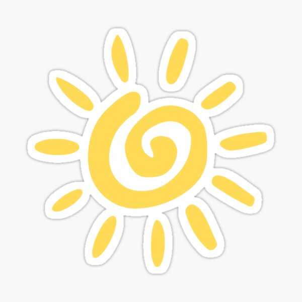 Mustard Yellow Spiral Sun