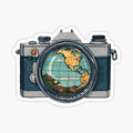 Navy Blue Vintage Camera