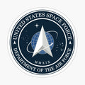 Netflix's Space Force series logo sticker.