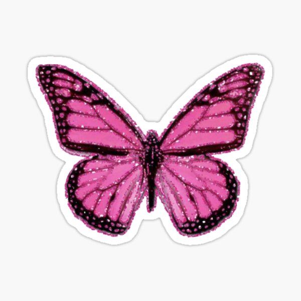 Pink Glittery Butterfly