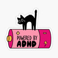 Powered By ADHD Cat Pink