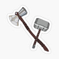 Stormbreaker and Mjolnir Sticker
