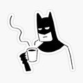 Tired Superhero Coffee Doodle