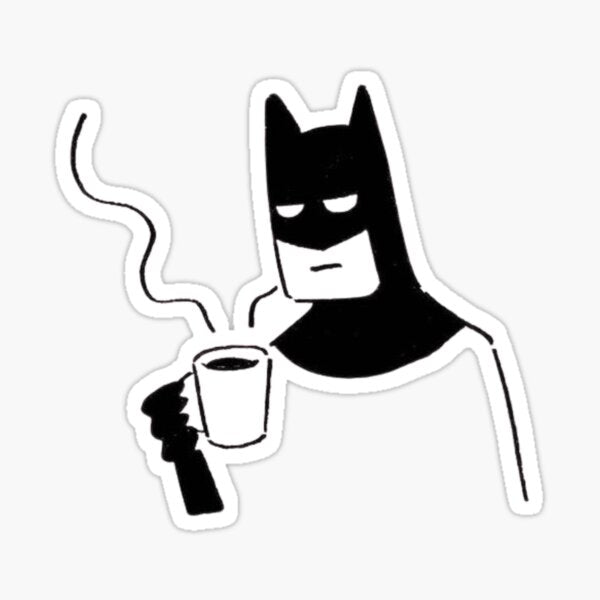 Tired Superhero Coffee Doodle