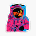 Trippy rainbow Astronaut