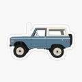 Vintage Blue Ford Bronco