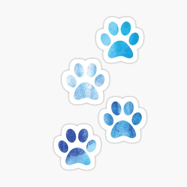 Watercolor Paw Prints