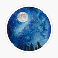 Watercolor Starry Night