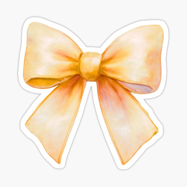 Yellow Watercolor Bow
