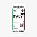 An Italy Airplane Boarding Pass