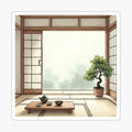 Apartment Decorating - Serene Japanese Zen Room with Bonsai