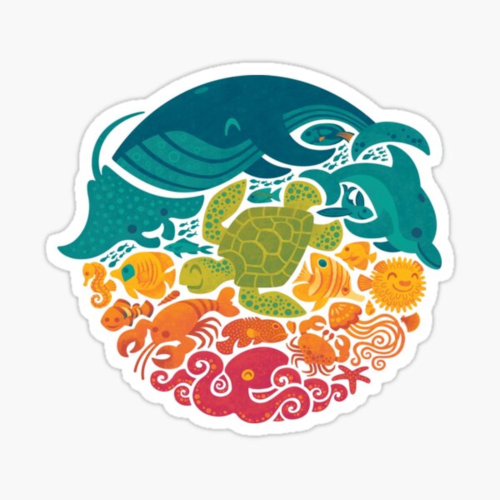 Aquatic Rainbow (light blue)