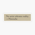artist tolerates
