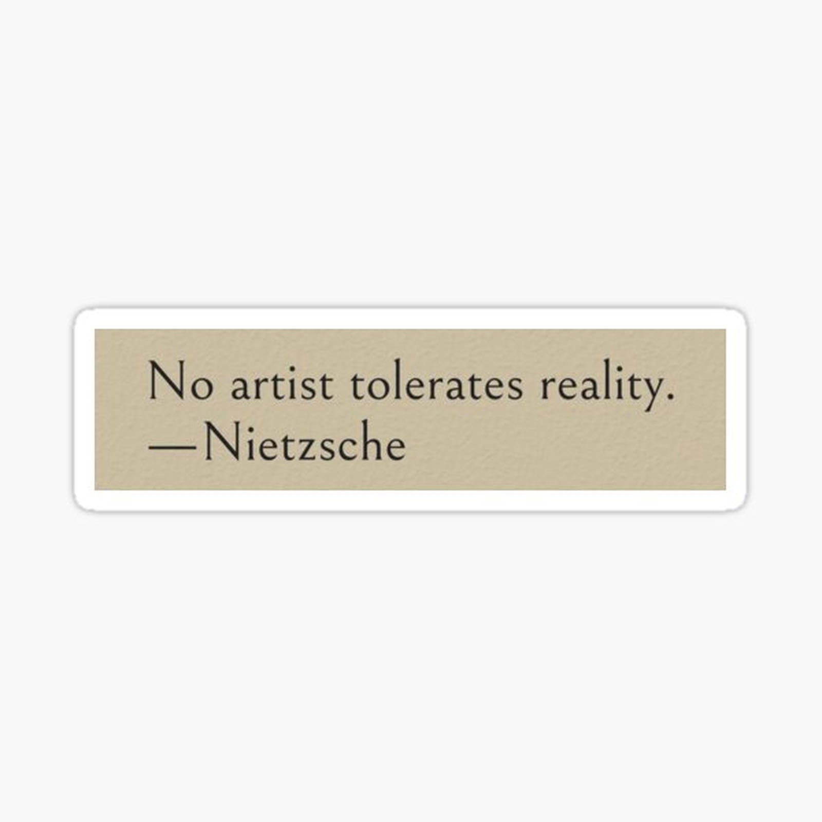 artist tolerates