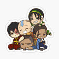 Avatar the Last Airbender Chibi Gaang Sticker