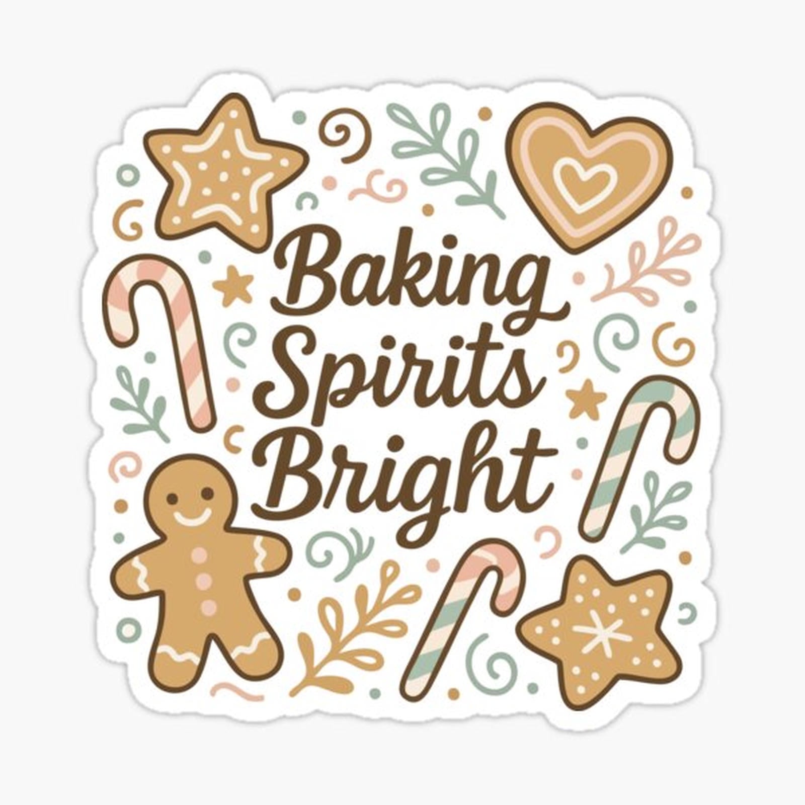 Baking Spirits Bright – Cute Gingerbread Christmas Baking Design
