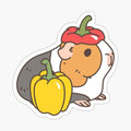Bell pepper, cherry tomatoes and Guinea pigs pattern