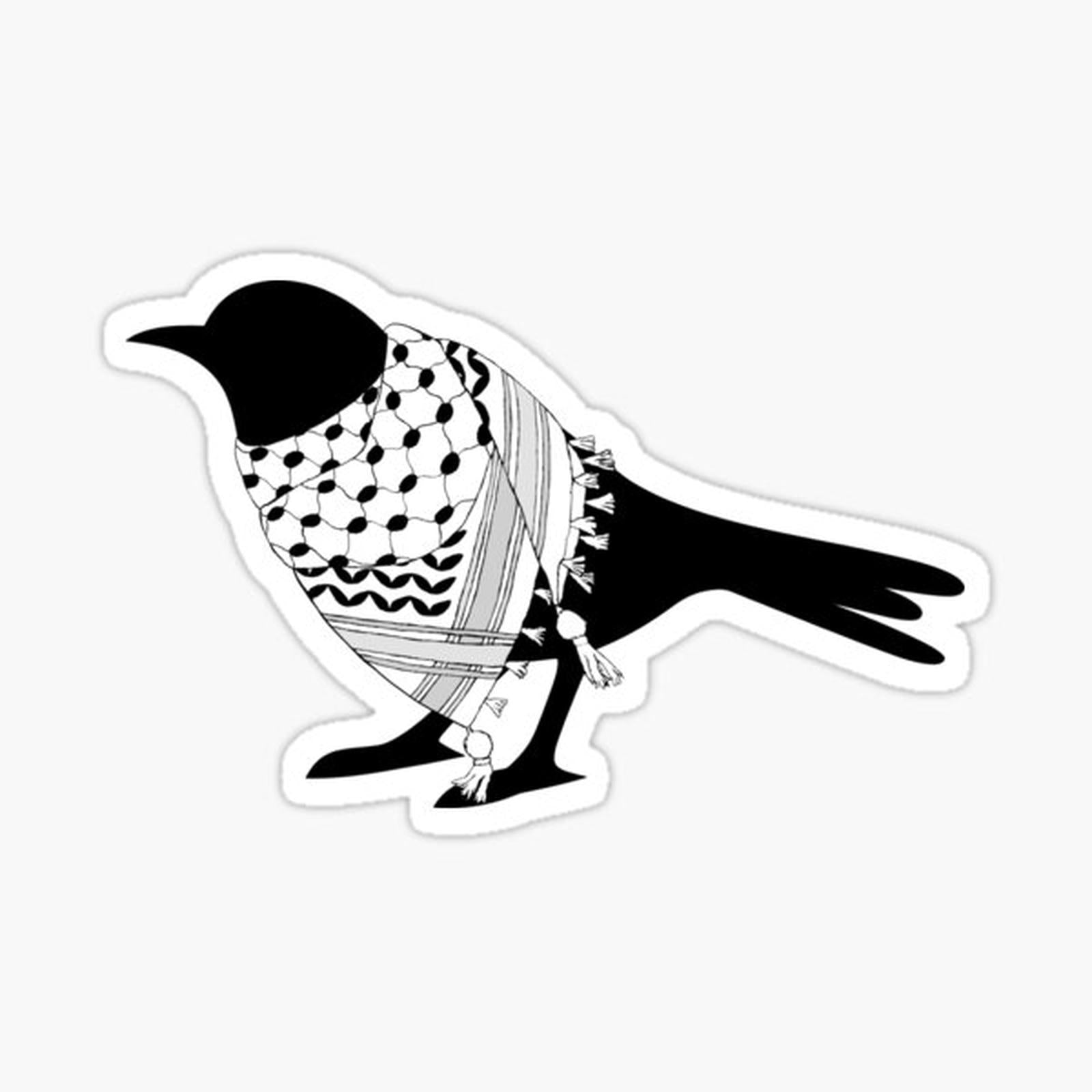 Bird Silhouette With Keffiyeh