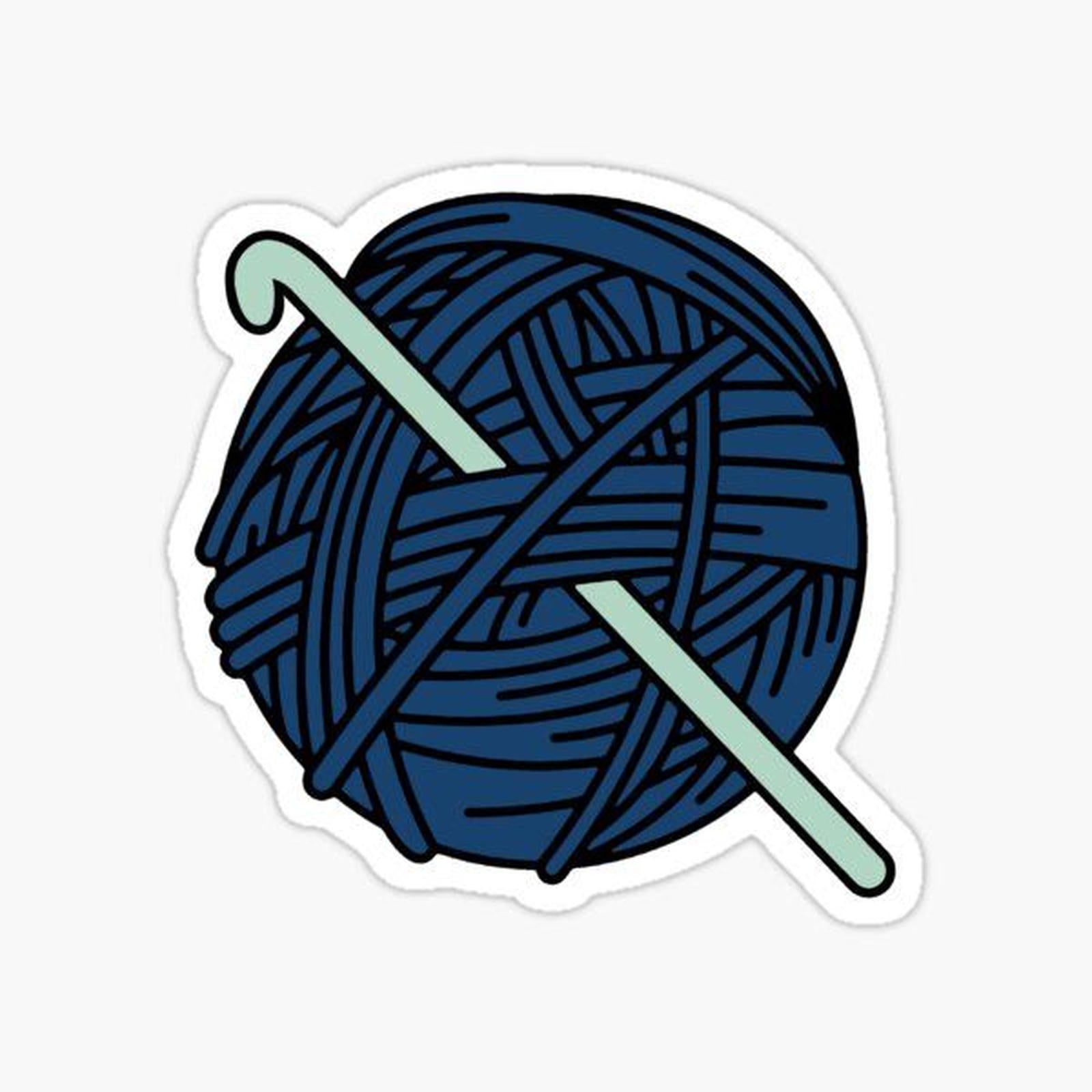 blue ball of yarn