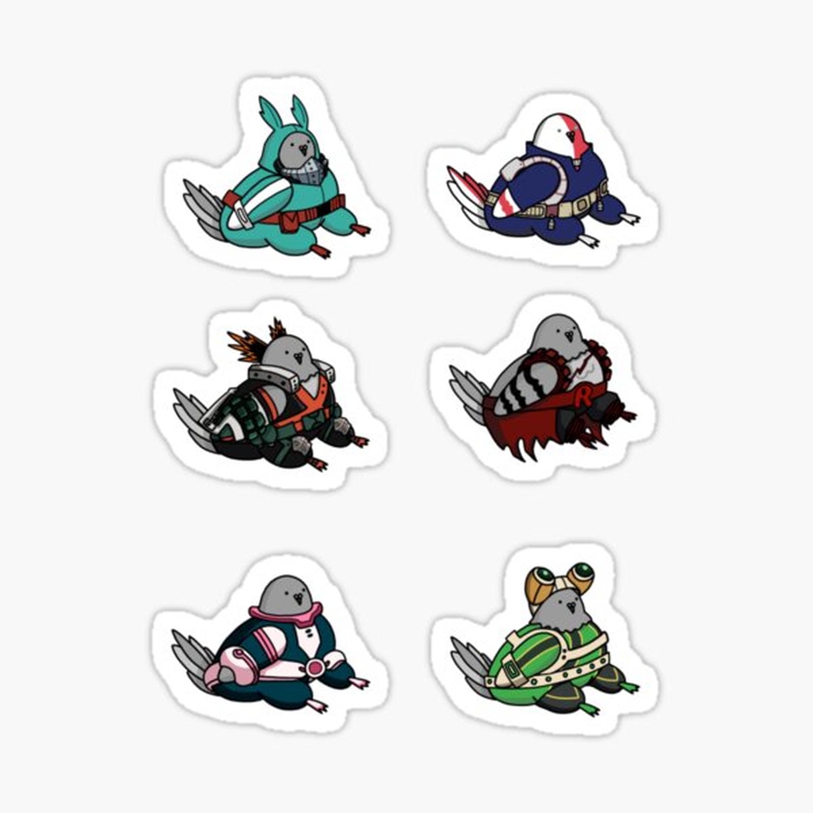 Boku no hero pigeons sticker sheet