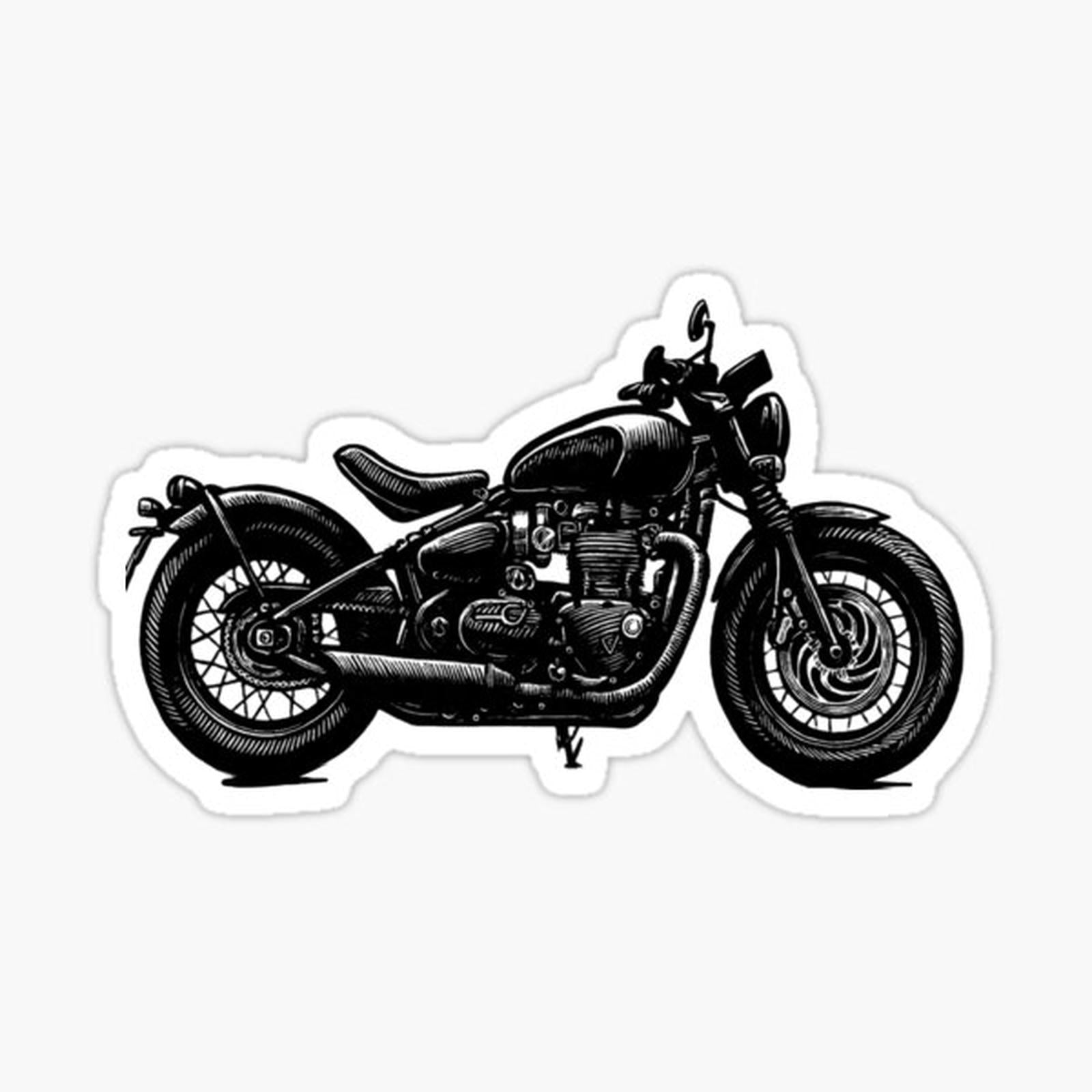 Bold Triumph Motorcycle – Ink Style Illustration