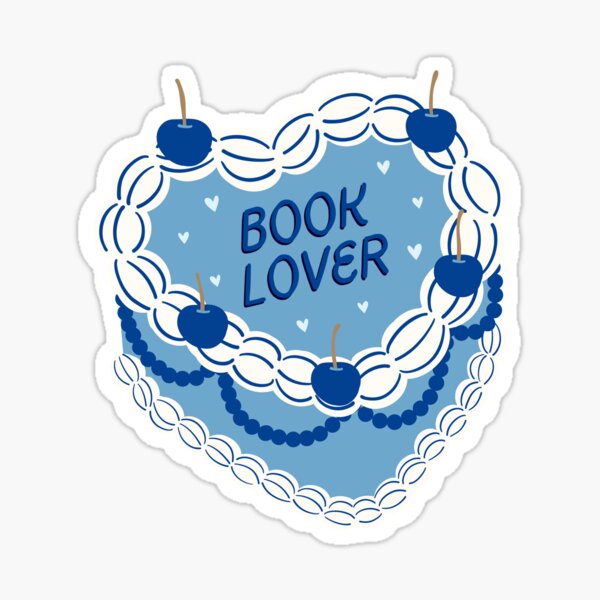 book lover blue cake