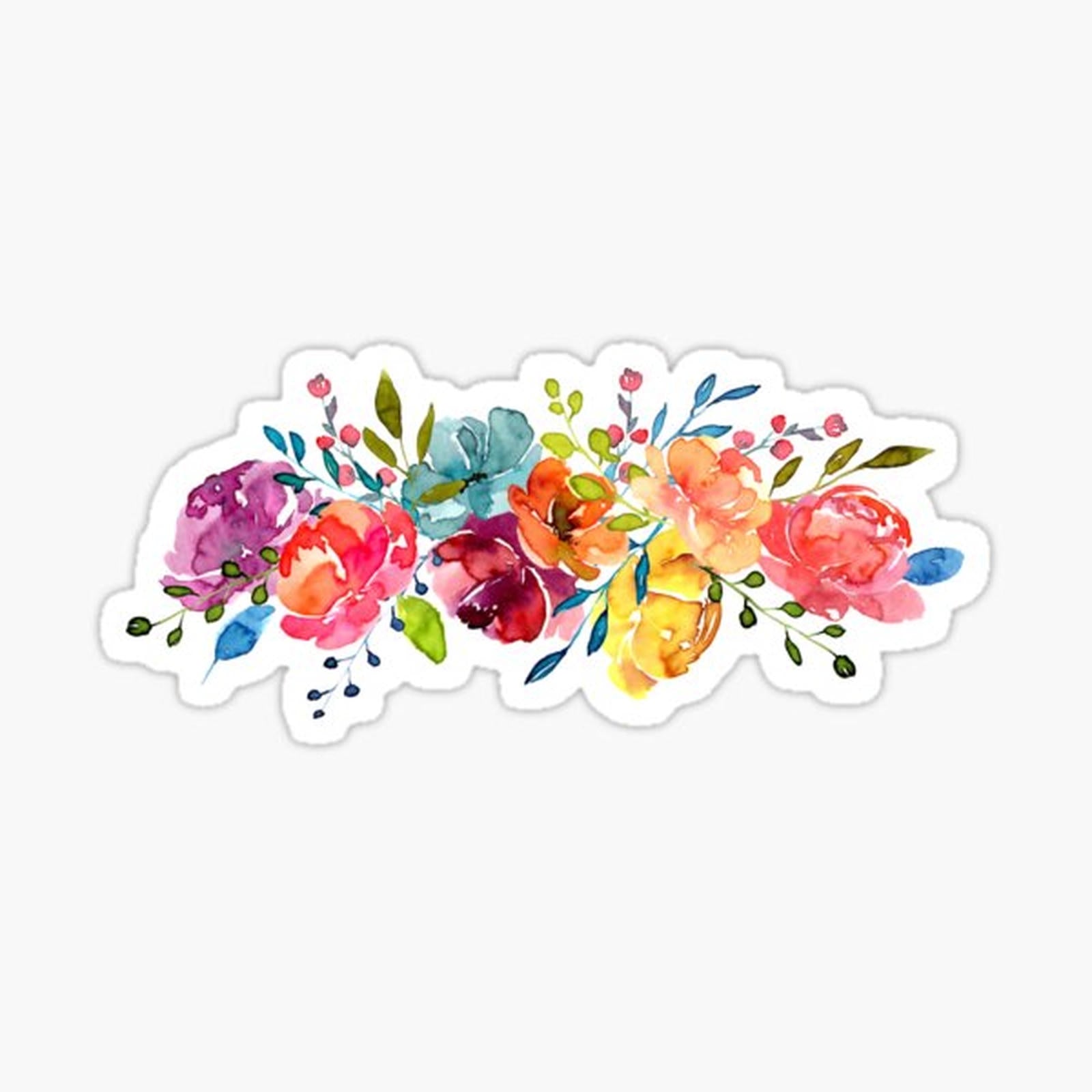Bright Flowers Summer Watercolor Peonies