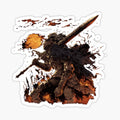 Brown Battle-Worn Warrior Stance