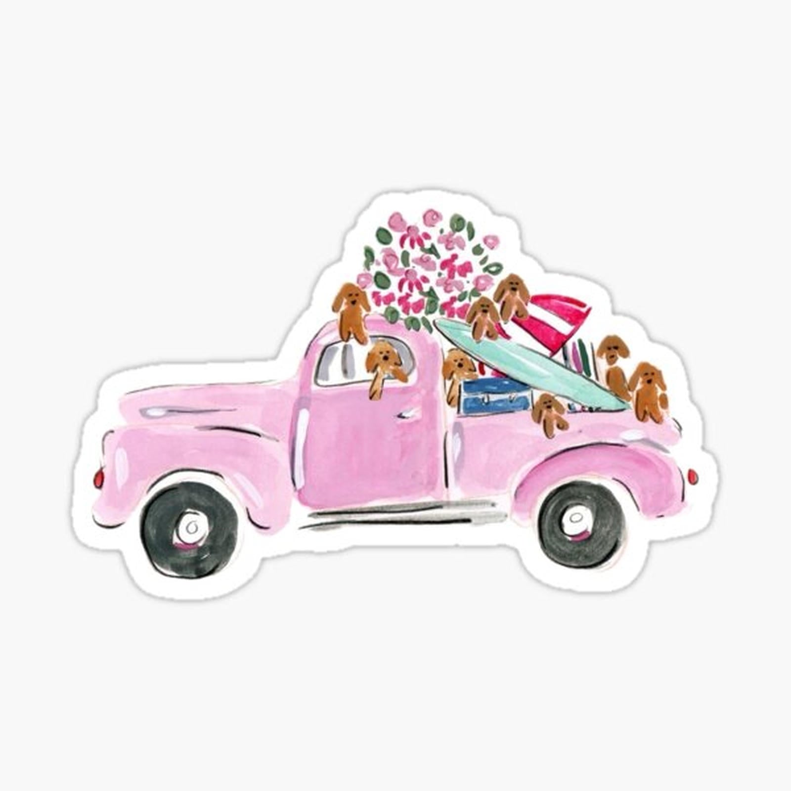 car with dogs