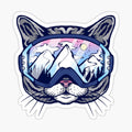Cat ski goggles skiing