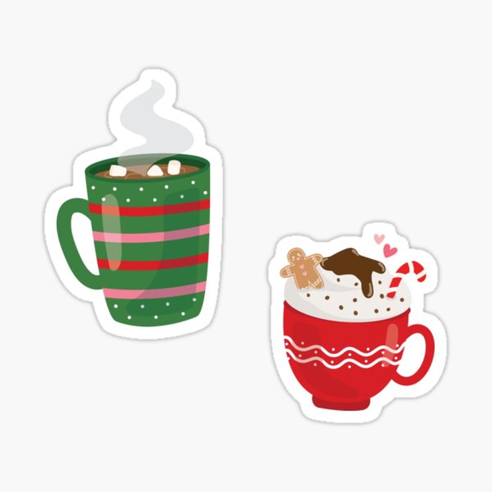 Christmas Hot Cocoa Coffee Cups Set
