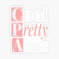 Cool Pretty Awesome CPA _ White and Peach Typography