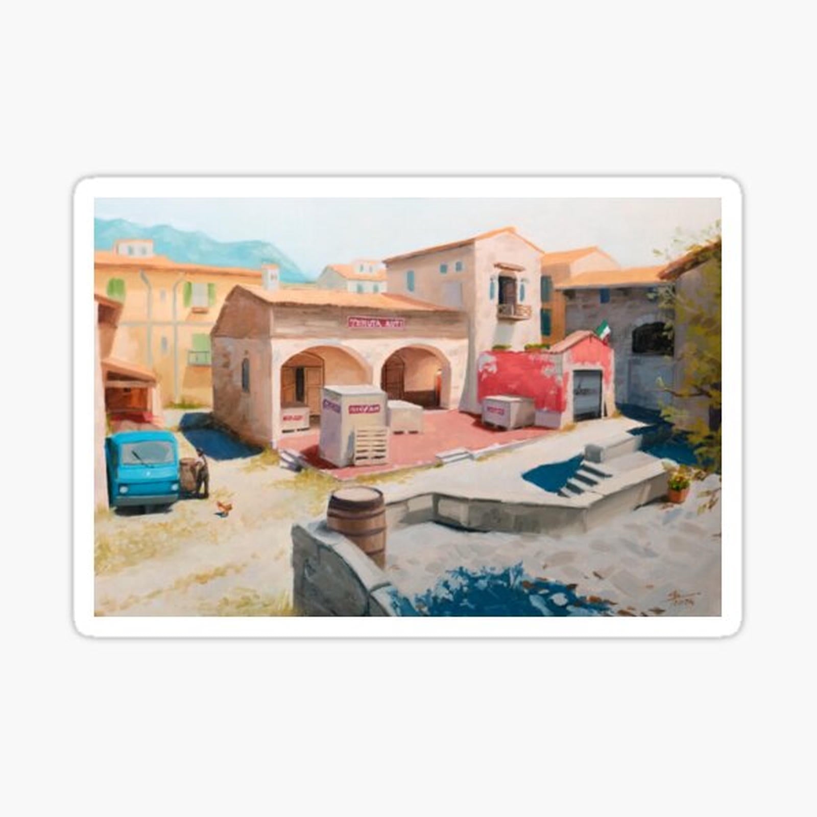 Counter Strike 2, Inferno  A Site _ Oil Painting
