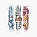 Cozy Winter Brush Strokes Cabin Gingerbread Holiday Aesthetic Design