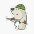 Cs_GO sticker  bear with ak47