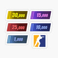 CS2 Premier Ranks Sticker Sheet (High Resolution) + CS2 Logo