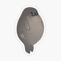 Cute Mochi Seal - Round seal standing