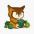 Cute Owlbear with Dice