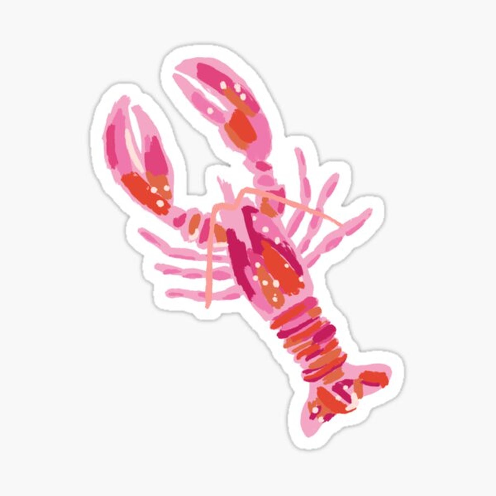 cute pink colorful lobster