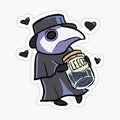 Cute Plague Doc with Leech Jar